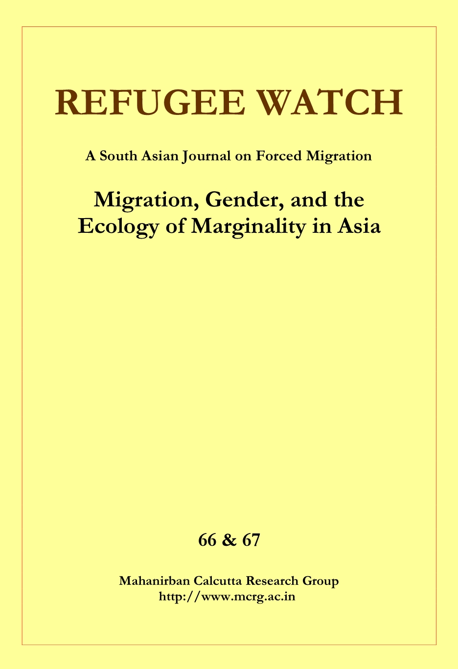 Current Refugee Watch